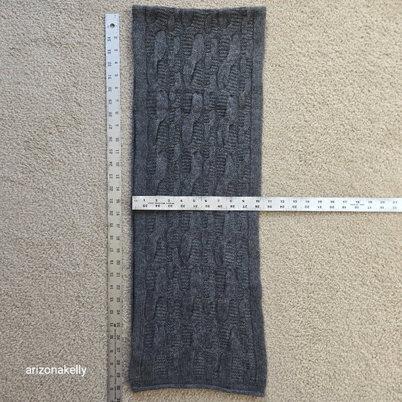 Nordstrom Cashmere Cable Knit Scarf Grey - Picture 2 of 9